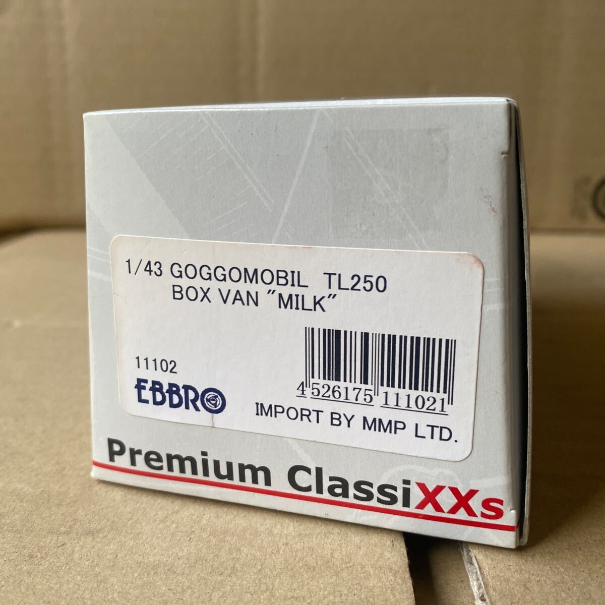 未使用 エブロ 1/43 Premium ClassiXXs 11102 GOGGOMOBIL TL250 BOX VAN MILK BLUE_画像3
