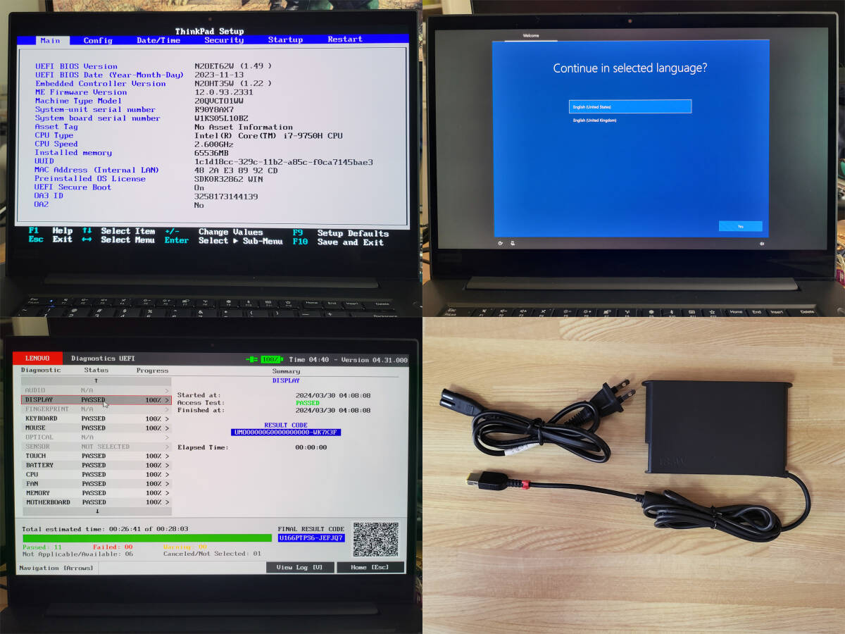 ◆◇Lenovo ThinkPad X1 Extreme Gen2 i7-9750H/64GB/2TB 15.6 UHD OLED◇◆の画像7