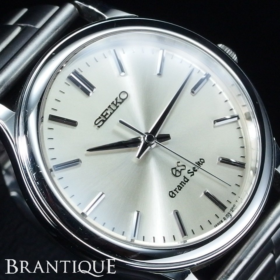 ◆美品◆ GRAND SEIKO グランドセイコー GS SS 8J55-0A10 QZ クォーツ 社外ブレス 稼働品 USED品 メンズ 腕時計 「23458」_画像1