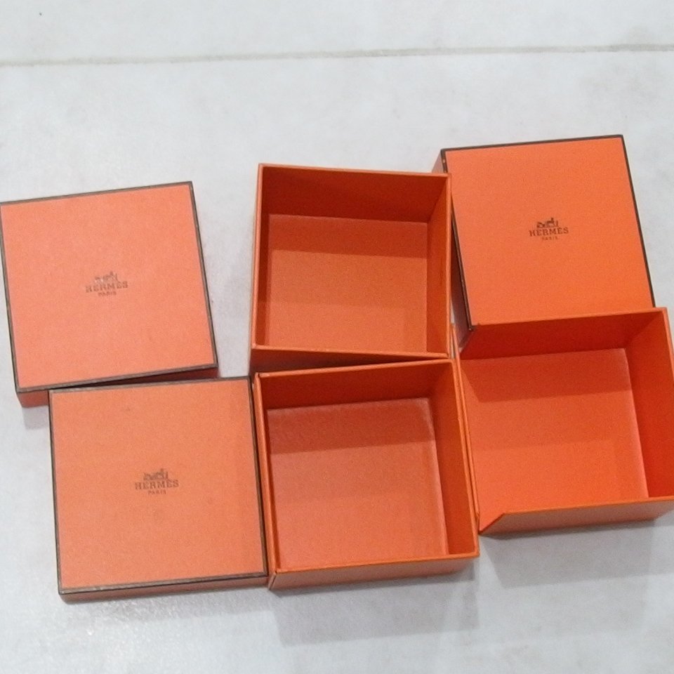 【HERMES 純正外箱 ３箱セット】エルメス 空箱 外箱 オレンジ色の画像2