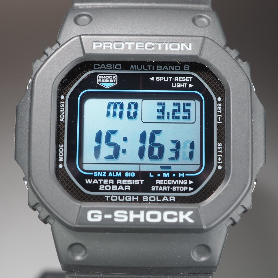 ◆美品◆ CASIO カシオ G-SHOCK 樹脂 GW-M5610U ソーラー デジタル 箱 保 USED品 稼働 ブラック メンズ 腕時計 「23685」_画像3