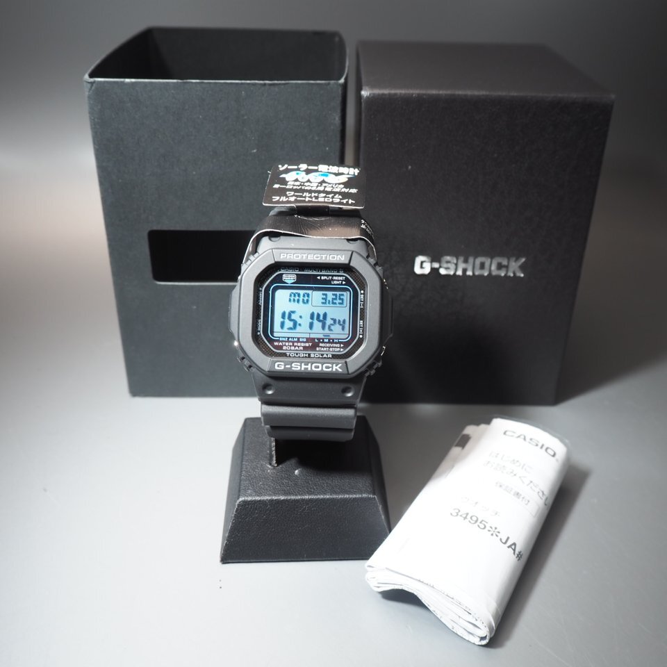 ◆美品◆ CASIO カシオ G-SHOCK 樹脂 GW-M5610U ソーラー デジタル 箱 保 USED品 稼働 ブラック メンズ 腕時計 「23685」_画像9