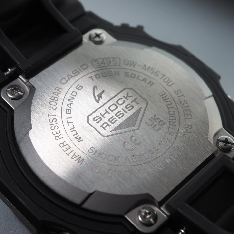 ◆美品◆ CASIO カシオ G-SHOCK 樹脂 GW-M5610U ソーラー デジタル 箱 保 USED品 稼働 ブラック メンズ 腕時計 「23685」_画像8