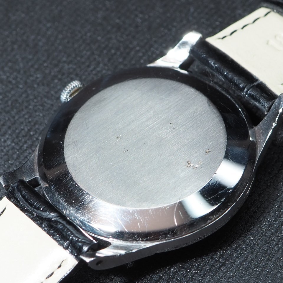 【オールドインター 筆記体ロゴ】IWC インターシャフハウゼン SS 革ベルト 手巻 ３針 社外ベルト メンズ 腕時計 「23666」の画像7