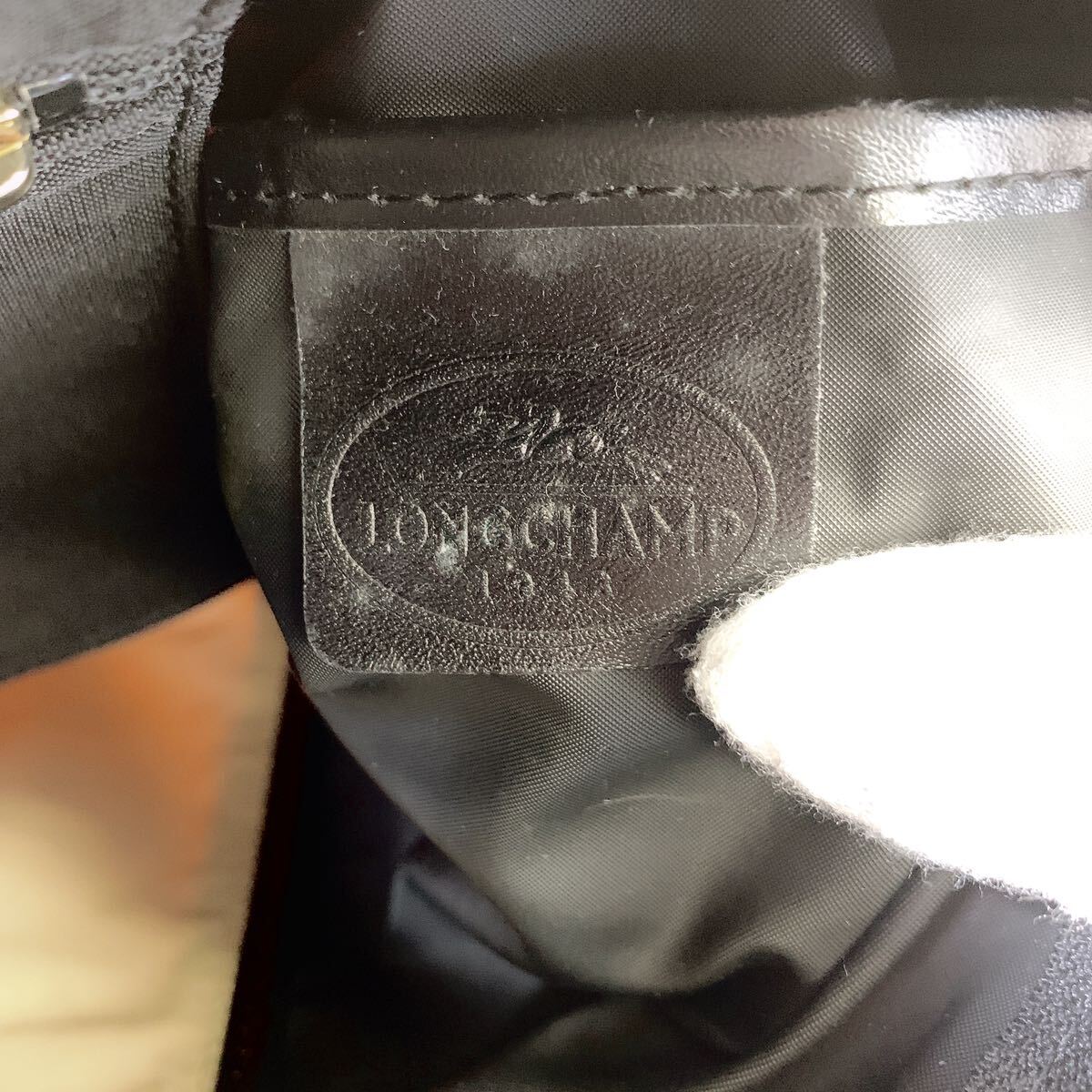 Longchamp ロンシャン ナイロン クロワッサン型 トートバッグ きれい 美品 高級 ブランド 有名 おすすめ 大人気 ヴィンテージ レア_画像9