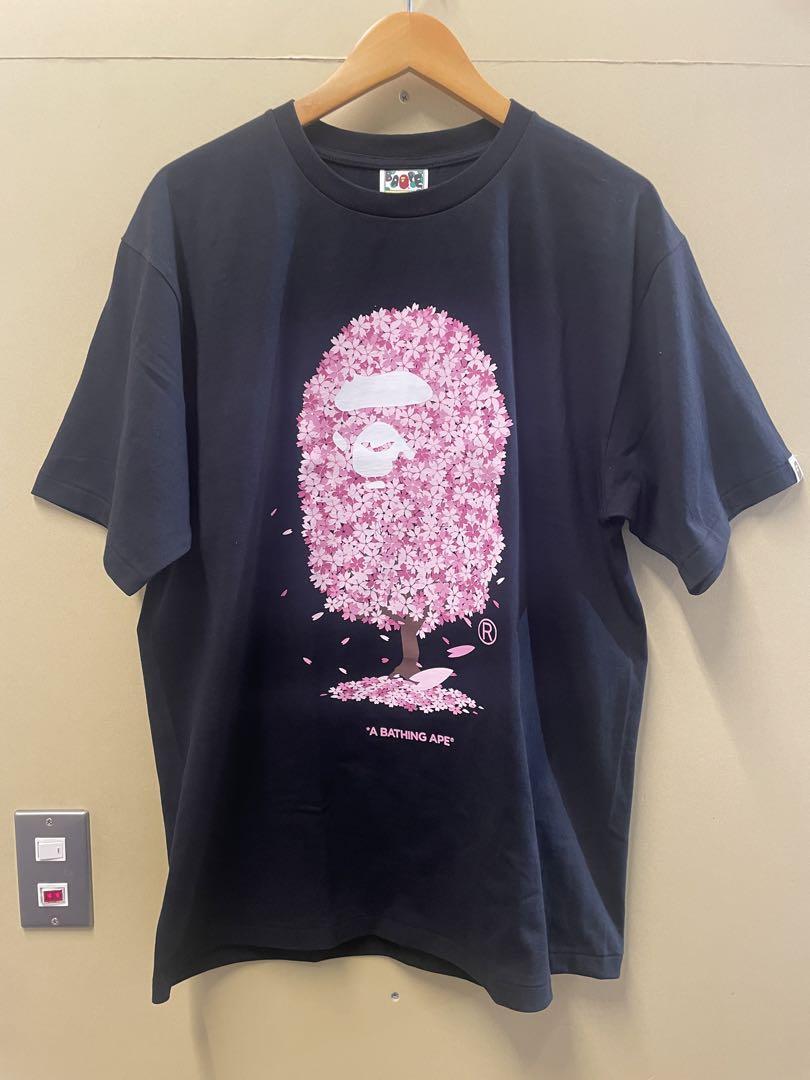 24SS A BATHING APE Sakura Tee Black 3XL 新品 ア ベイシング エイプ 桜 Tシャツ ブラック 黒_画像1