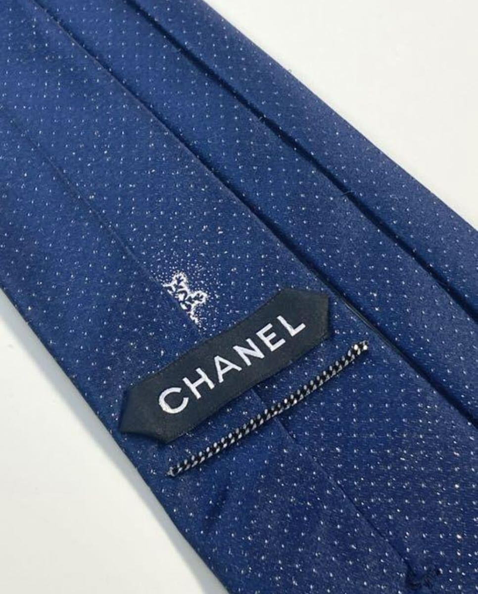 極美品 CHANEL シャネル　ネクタイ　カシミヤ　高級シルク　ラメ　希少