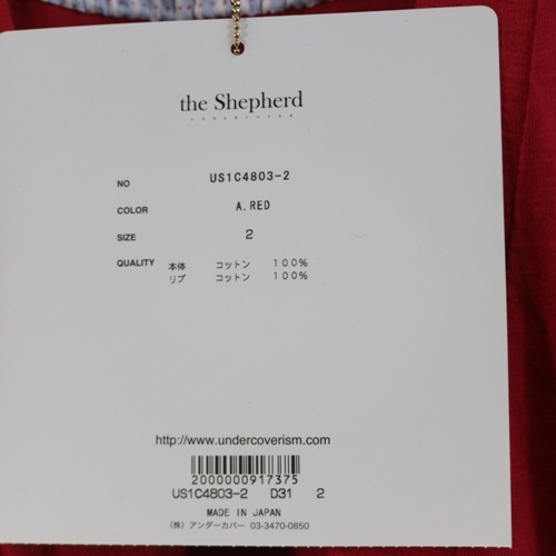 the Shepherd UNDERCOVER ザシェパード アンダーカバー 22SS スラブ天竺カーディガン 2 レッド_画像4