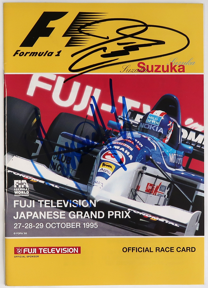 デーモンヒル&デビッドクルサード直筆サイン , 1995年日本GPオフィシャルレースカード