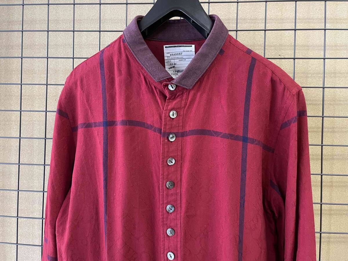 【SHAREEF/シャリーフ】Cotton×Rayon Long Tail Shirt MADE IN JAPAN コットン×レーヨン ロング丈 長袖シャツ サイドポケット付き_画像2