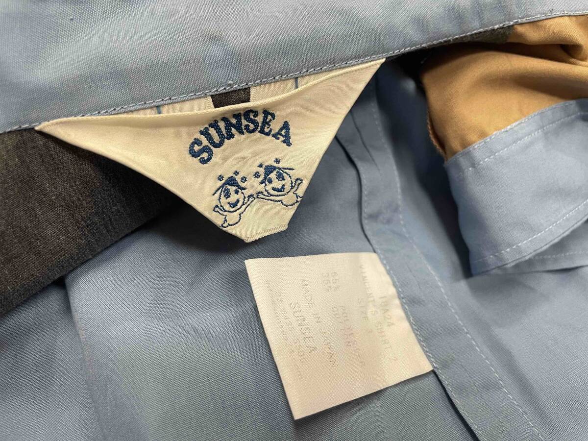 【SUNSEA/サンシー】Vincents Shirt size3 MADE IN JAPAN ヴィンセンツ シャツ ノーカラー バンドカラー スナップボタン 長袖シャツ_画像10