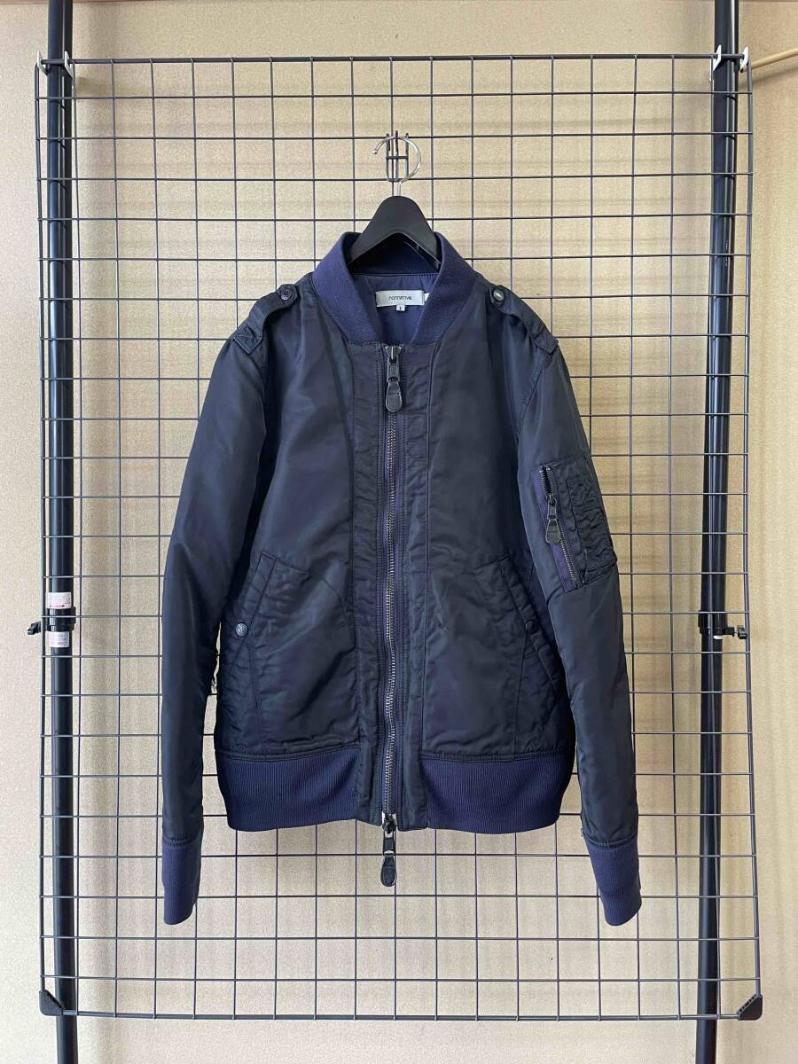 【nonnative/ノンネイティブ】TROOPER JUMPER-NYLON TWILL size1 NAVY MA-1 フライトジャケット ナイロンジャンパー ネイビー ブルゾン_画像1