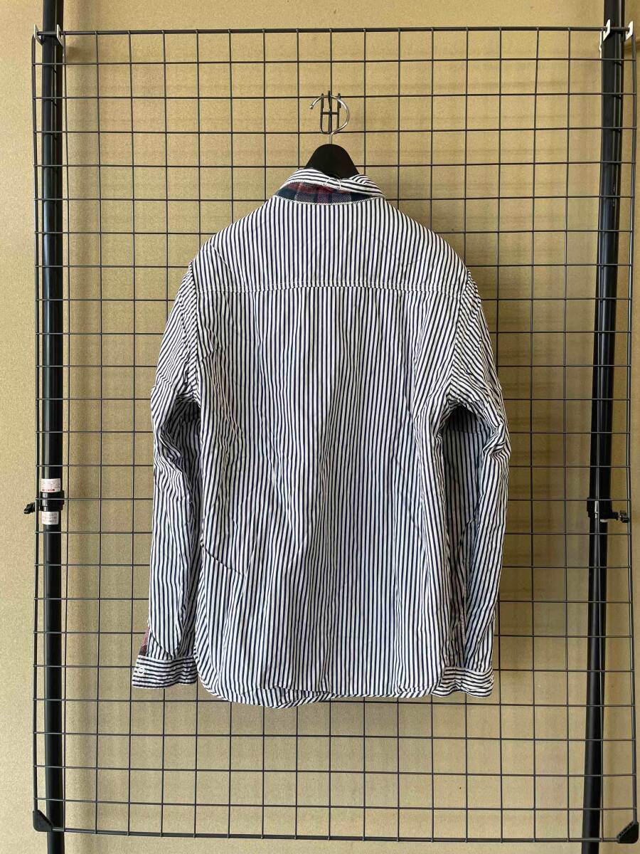 【balance co./バランスアンドコー】Flannel Check × Stripe Reversible MADE IN JAPAN フランネル チェック×ストライプ 長袖シャツの画像6
