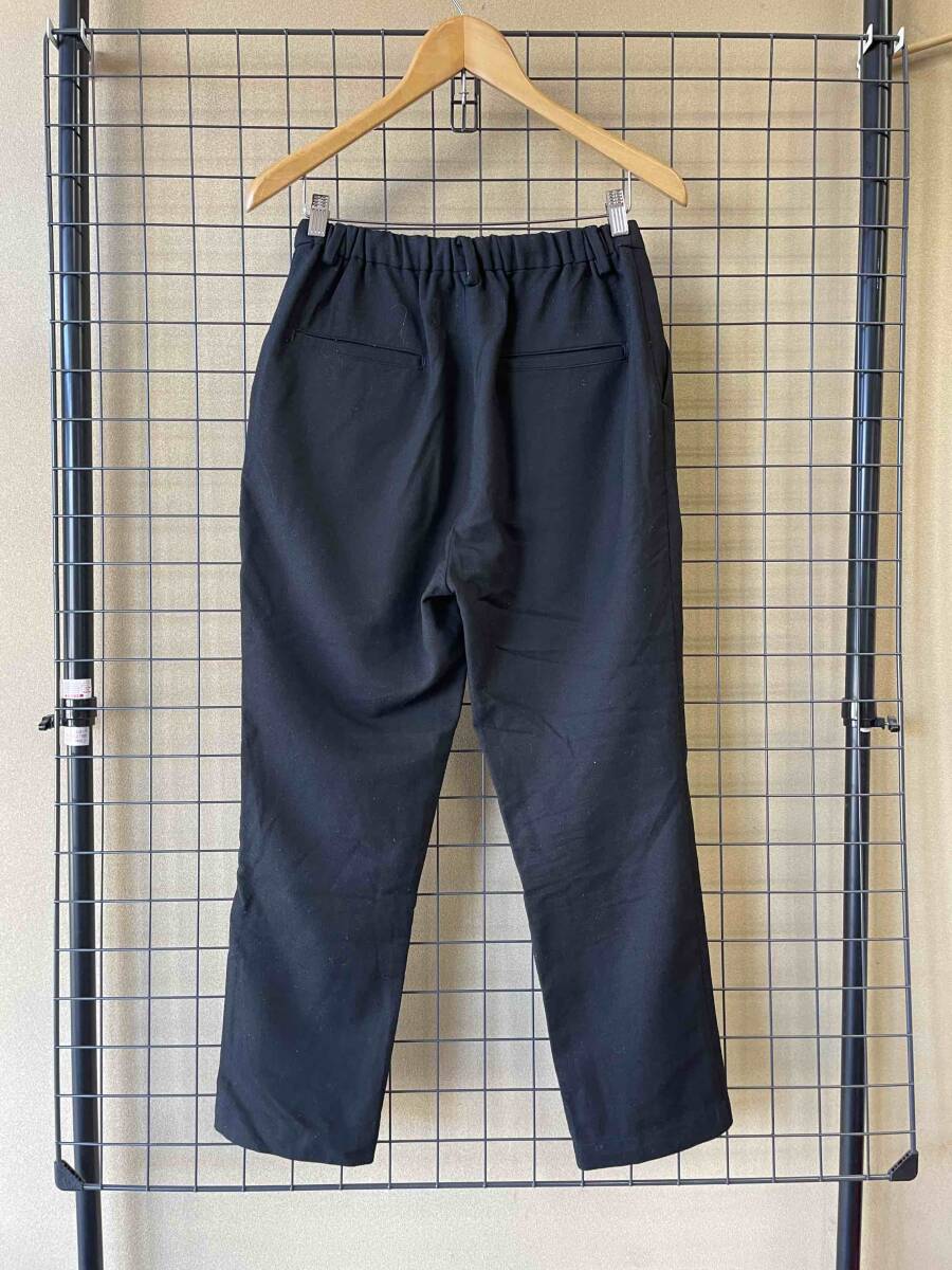 MADE IN BELGIUM【BASISBROEK/バシスブルック】バージスブルック Stretch Tapered Easy Pants BLACK テーパード イージーパンツ ブラックの画像3