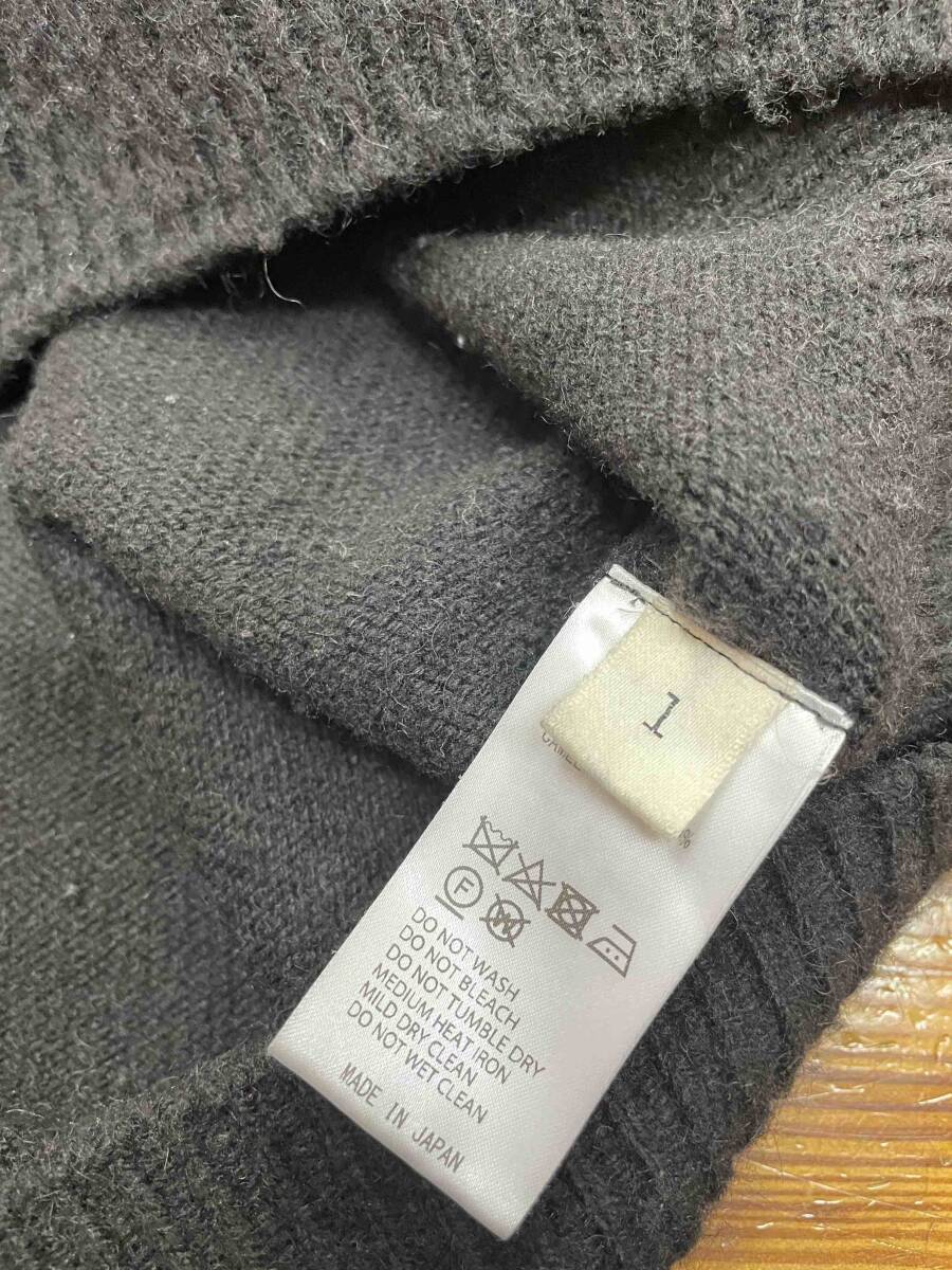 【unfil/アンフィル】Brushed Camel Sweater Crewneck BLACK size1 MADE IN JAPAN クルーネック キャメル セーター シャギー ニットの画像10