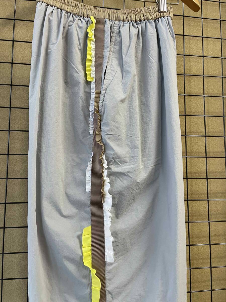 【kolor/カラー】Side Frill Nylon Wide Easy Pants size1 MADE IN JAPAN サイドフリル ナイロン製 ワイドシルエット イージーパンツ_画像2
