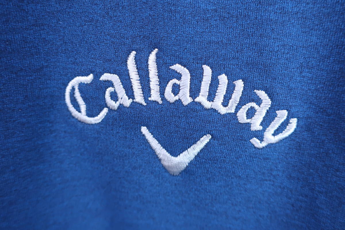 【美品】Callaway(キャロウェイ) 長袖ポロシャツ 紺 メンズ XL ゴルフ用品 2402-0156 中古_画像2