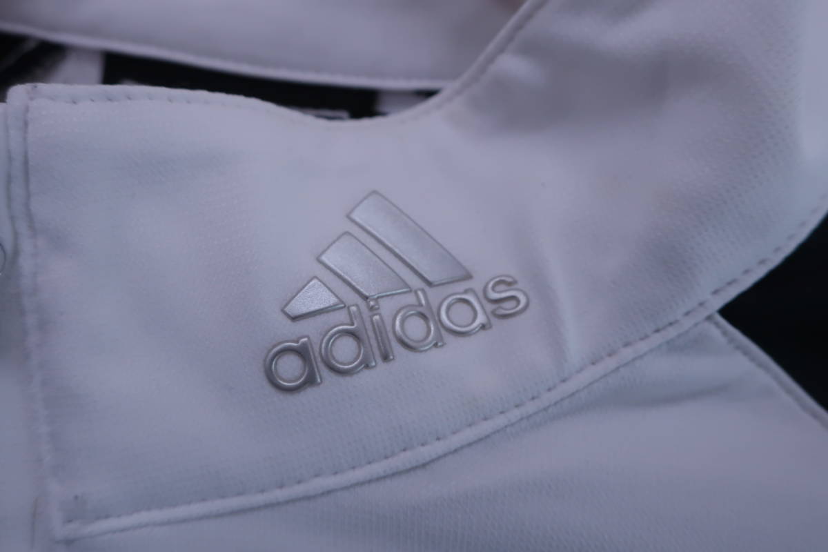 【美品】adidas(アディダス) 長袖ハーフジップアップシャツ 白 メンズ L ゴルフ用品 2402-0068 中古_画像3