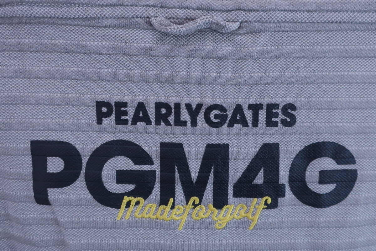 【美品】PEARLY GATES(パーリーゲイツ) 長袖ポロシャツ グレーボーダー メンズ 6 053-1161101 ゴルフ用品 2403-0177 中古_画像6