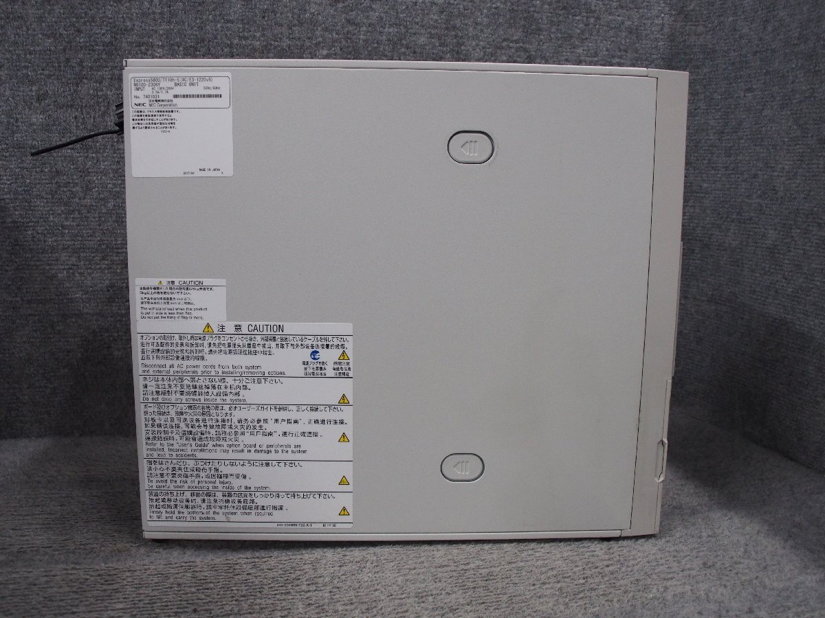 NEC Express5800/T110h-S Xeon E3-1220 v5 3.0GHz 8GB DVD-ROM サーバー ジャンク A59641_画像2