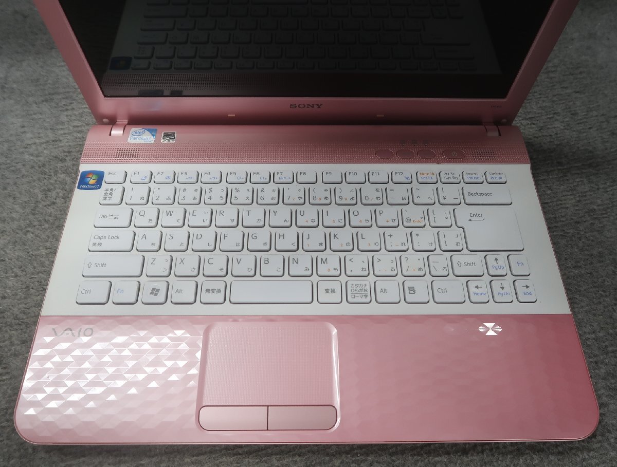 SONY VAIO VPCEG34FJ Pentium B960 2.2GHz 4GB DVDスーパーマルチ ノート ジャンク N77527_画像3