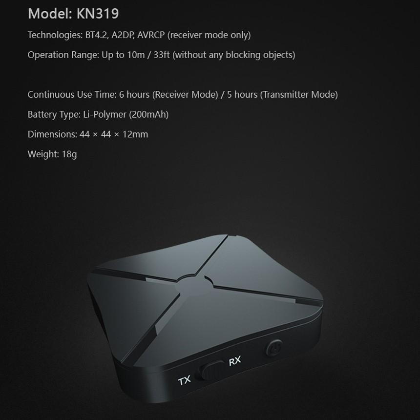 2個セット Bluetooth4.2 トランスミッター レシーバー 1台2役 送信機 受信機 無線 ワイヤレス KN319の画像7