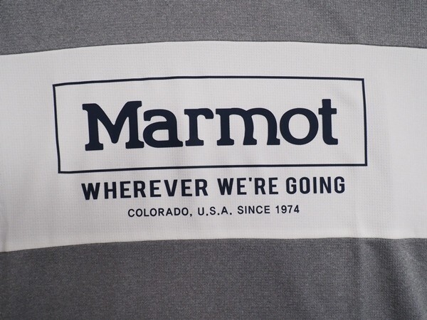 新品正規 Marmot マーモット 海外限定 接触冷感 消臭抗菌 Mision Round 半袖 Tシャツ100(L) ライトグレー(LG) TSM9002 直営店購入_画像4