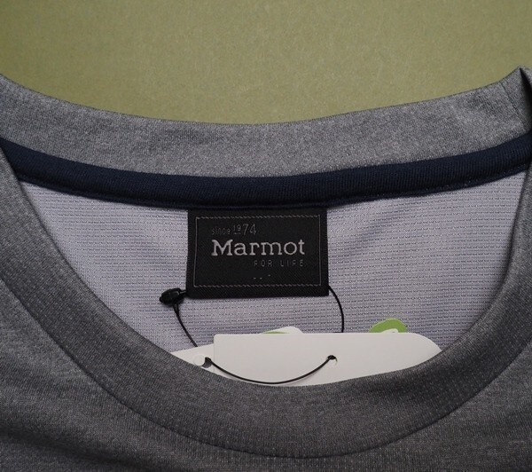 新品正規 Marmot マーモット 海外限定 接触冷感 消臭抗菌 Mision Round 半袖 Tシャツ100(L) ライトグレー(LG) TSM9002 直営店購入_画像6