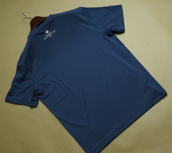 新品正規 Marmot マーモット 海外限定 吸汗速乾 UVカット Peter Round 半袖 Tシャツ100(L)ブルー(BL) TSM0009 直営店購入_画像2