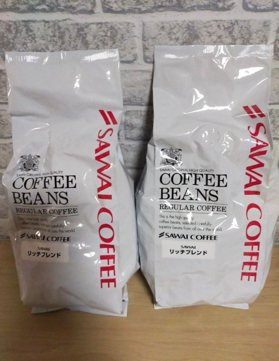 澤井珈琲　コーヒー豆　リッチブレンド400g x2袋計800g　豆のまま　賞味期限最短2025.1