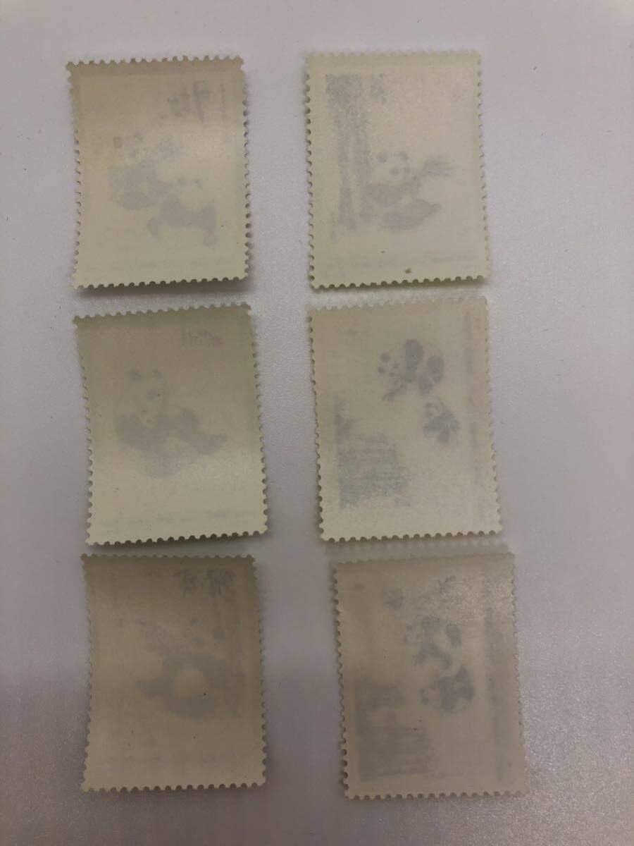 1円 中国人民郵政 1973年オオパンダ 2次 6種完 未使用 中国 パンダ の画像2