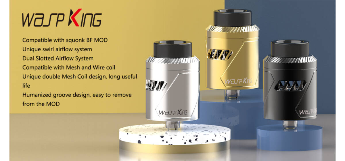 VAPE OUMIER WASP KING RDA 24mm アトマイザー BLACK 新品　BOX_画像1