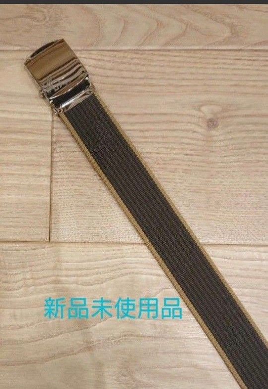ゲバルト GIバックルベルト ガチャベルト ベルギー 日本製 color ブラウン サイドライン イエロー 