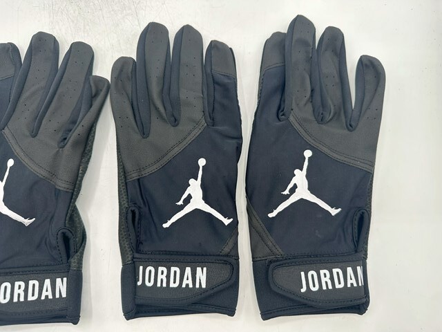 JORDAN ジョーダン 野球 両手 バッティンググローブ ブラックxホワイト Size-M　2セット まとめ売り_画像5