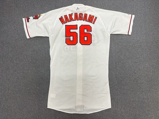  Hiroshima carp #56 middle god . capital 2021 year supplied goods actual use uniform Mizuno Pro Pro real use item 