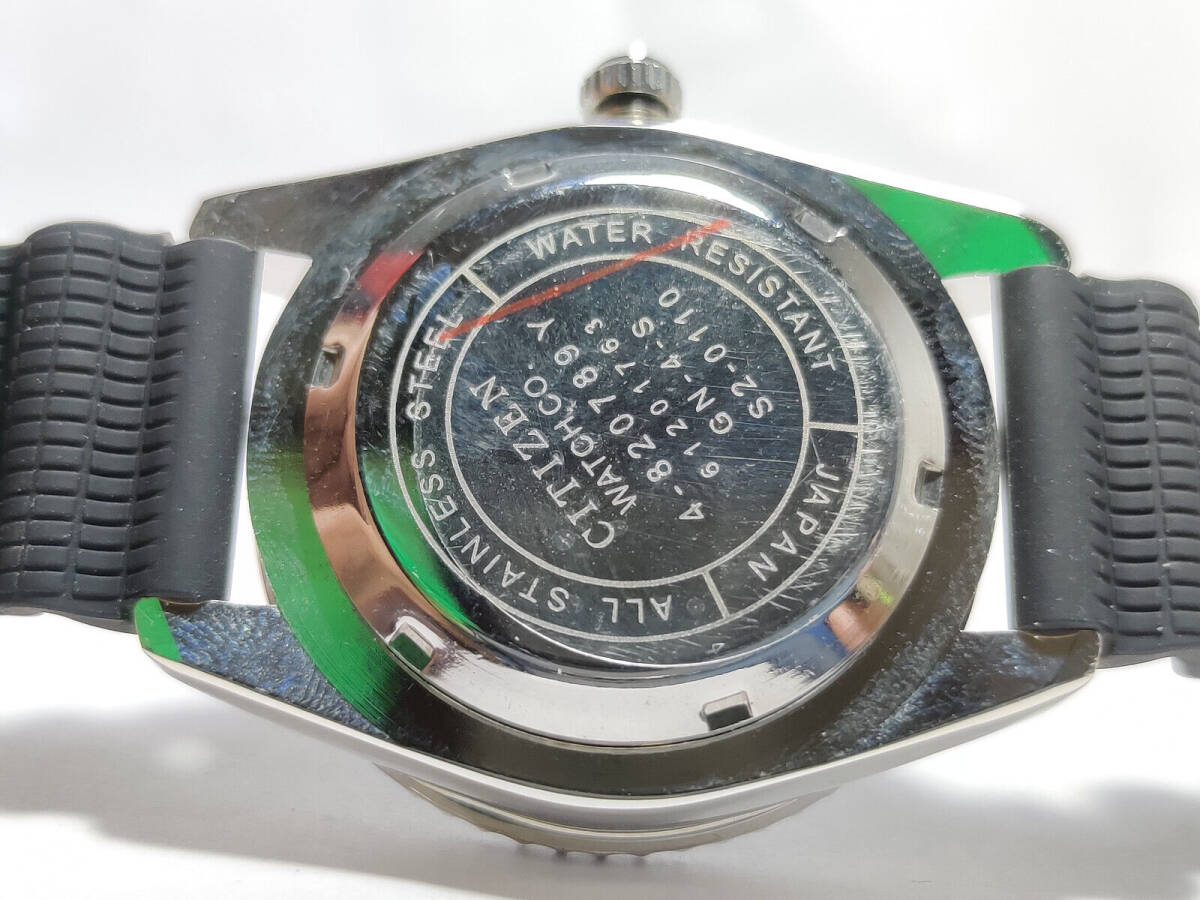 CITIZEN 海外限定 日本未発売 シチズン アンティーク ヴィンテージ ダイバー 腕時計 自動巻 ブラック シルバー メンズ ウォッチ★送料無料の画像5