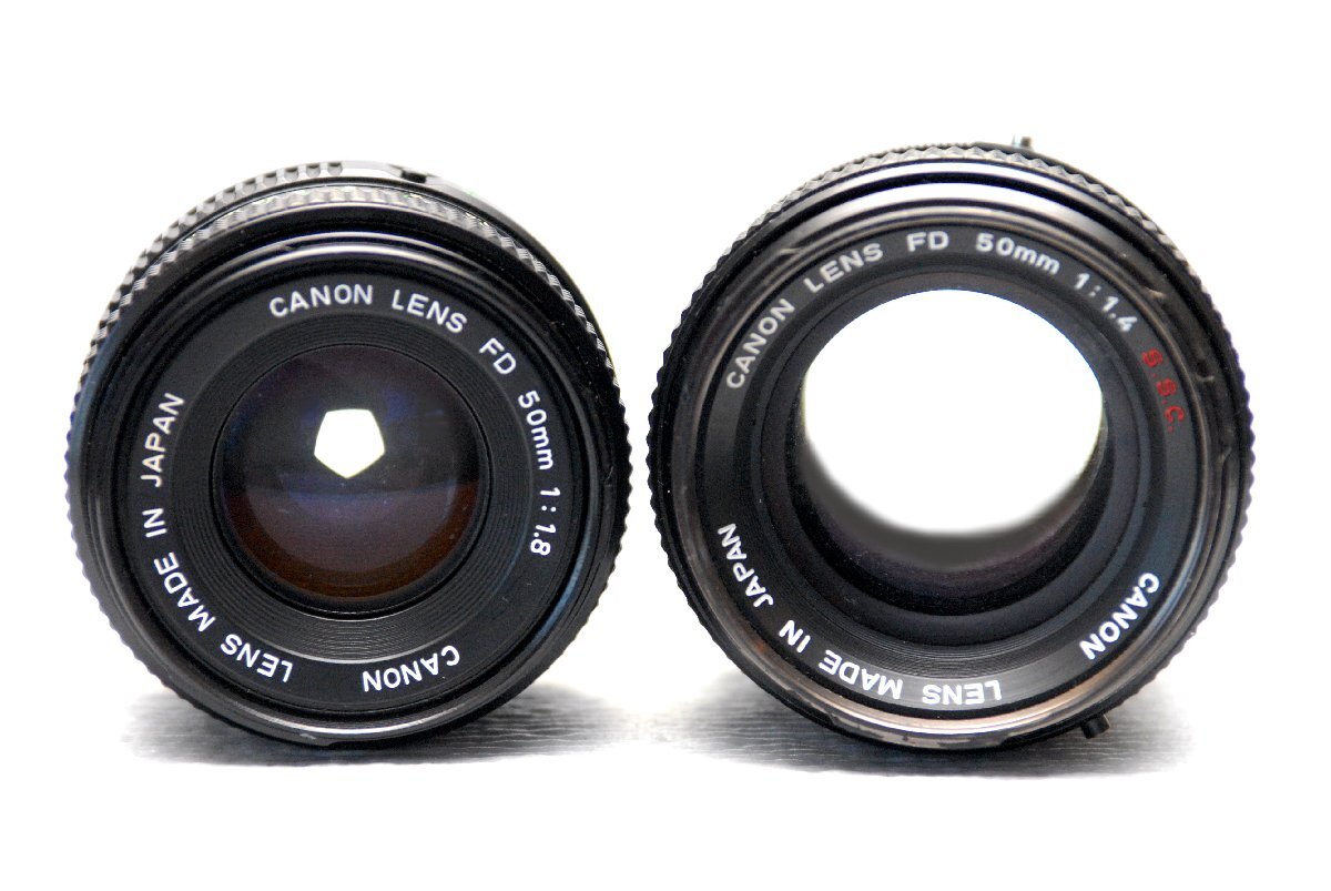 Canon キャノン純正 FDマウント専用（50mm1:1.4 + 50mm1:1.8）高級レンズ2本まとめて 希少な作動品_画像3