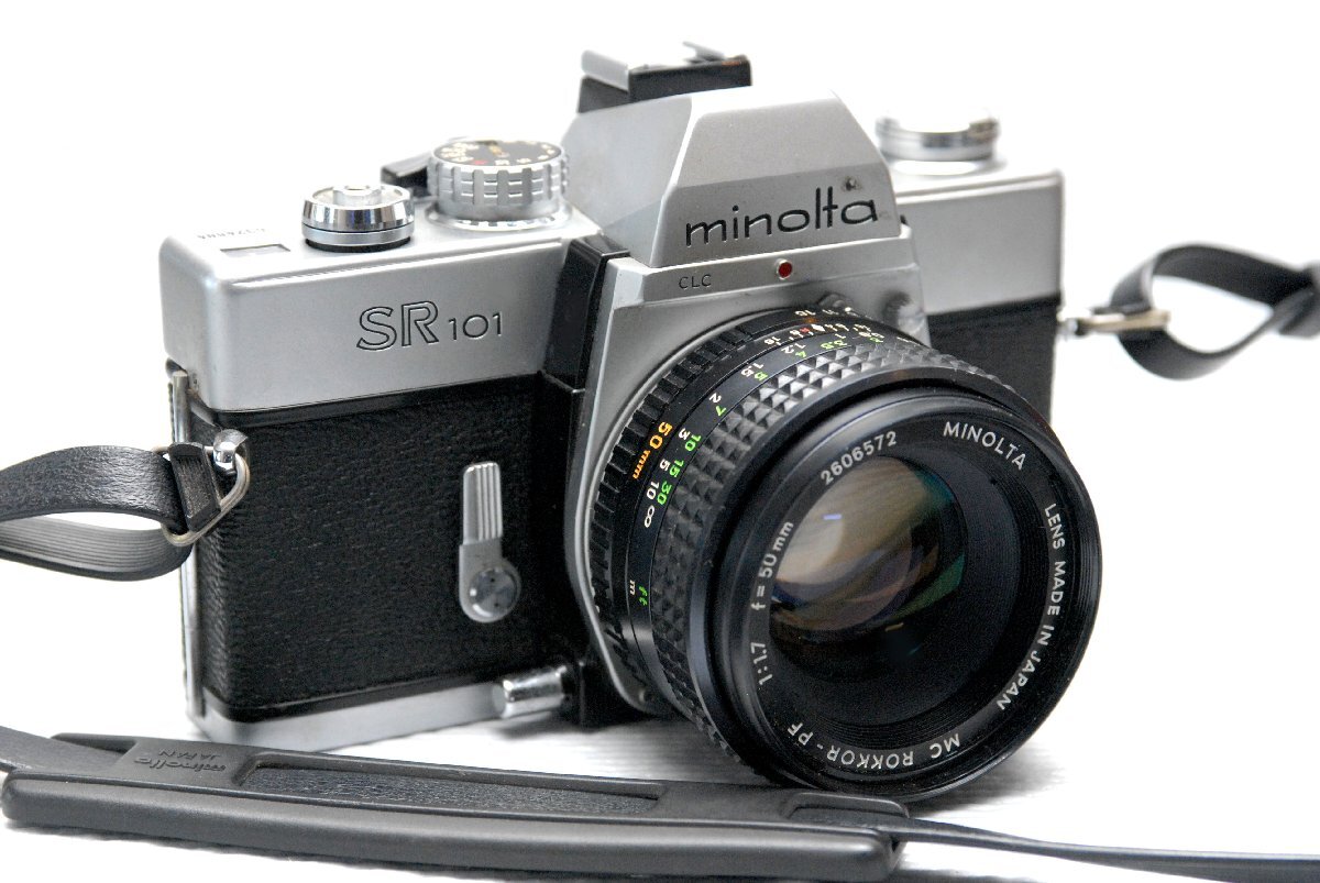 （綺麗）MINOLTA ミノルタ 高級一眼レフカメラ SR101ボディ + 純正50mm高級レンズ1:1.7付 希少な作動品_画像1