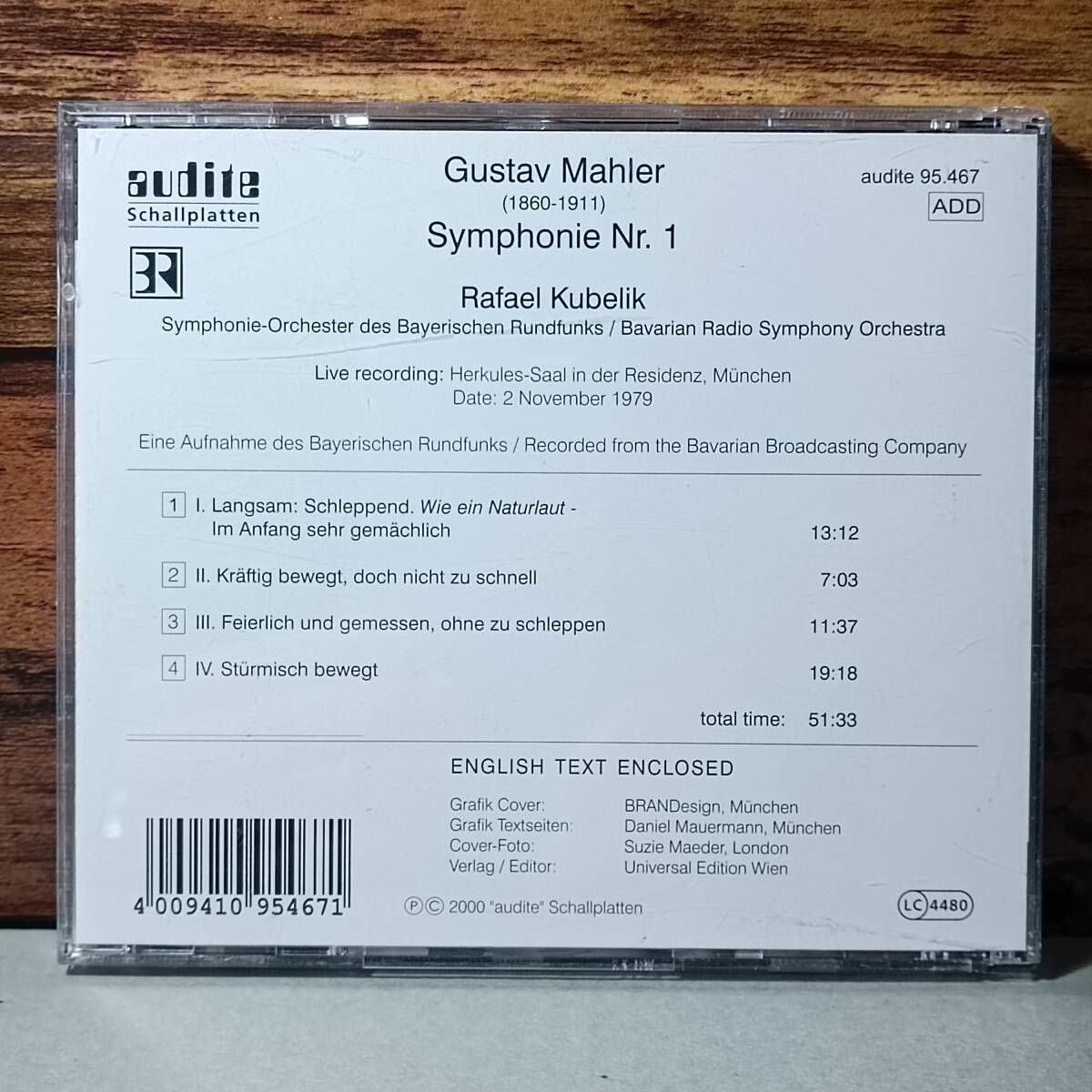 【中古CD】Gustav Mahler / symphonie Nr.1 Rafael Kubelik O094の画像2