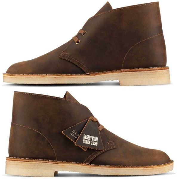 ※訳あり アウトレット CLARKS(クラークス)メンズ レザー ブーツ クレープソール DESERT BOOT 26155484 Beeswax UK9(27.0cm)の画像2