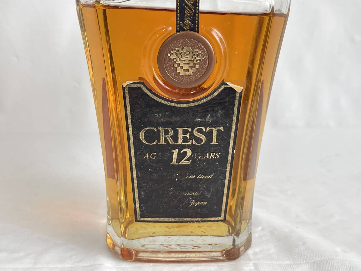 MK0603-25I　SUNTORY WHISKY　CREST　12年　700ml　43％　サントリーウイスキー　クレスト　古酒_画像2