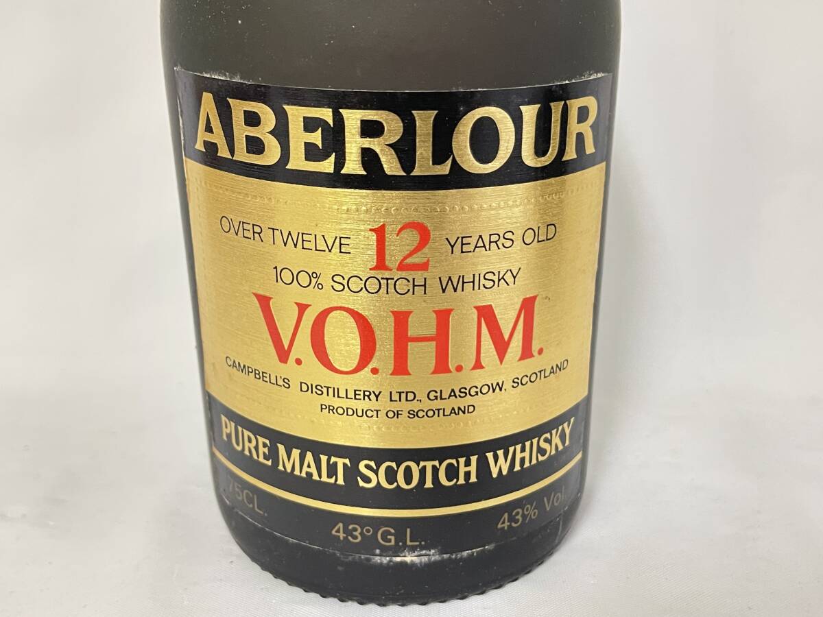 KY0603-57I　ABERLOUR　12年　V.O.H.M.　PURE MALT SCOTCH WHISKY　750ml　43％　アベラワー　スコッチウイスキー　古酒_画像3