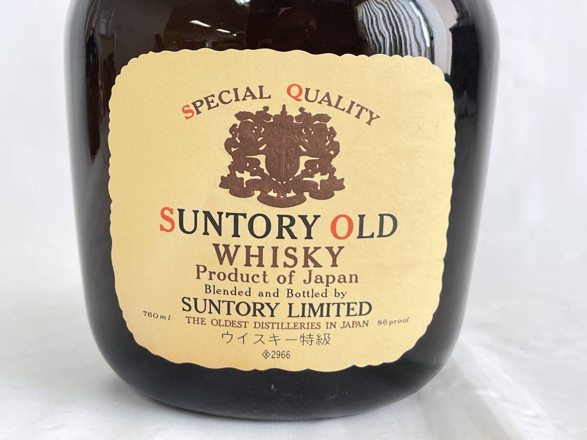 KF0603-75I　SUNTORY OLD WHISKY　760ml　43％　サントリーオールドウイスキー　古酒_画像2