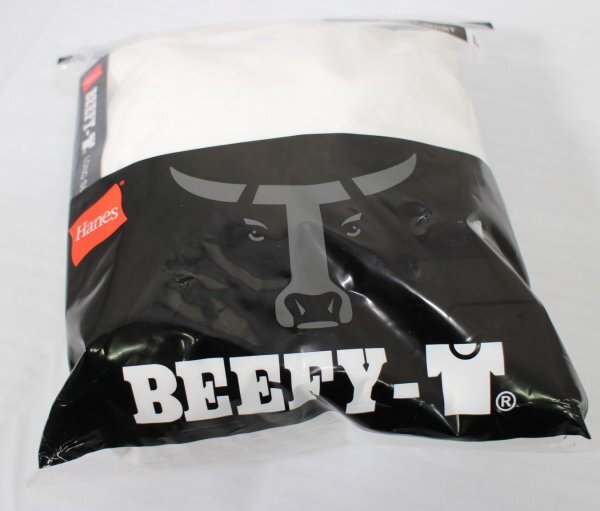 15 03356 ☆ Hanes ヘインズ ビーフィー ロングスリーブ Tシャツ BEEFY-T 綿100% H5186 メンズ ホワイト L【アウトレット品】の画像6