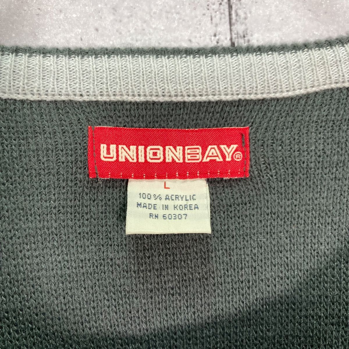 【US古着】90s UNIONBAY/ユニオンベイ バイカラー ニットソー L