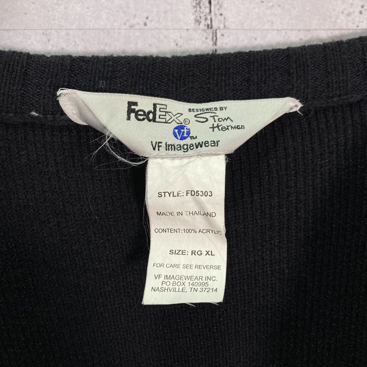 【レア】90s FedEX × Stan Herman フルジップ カーディガン