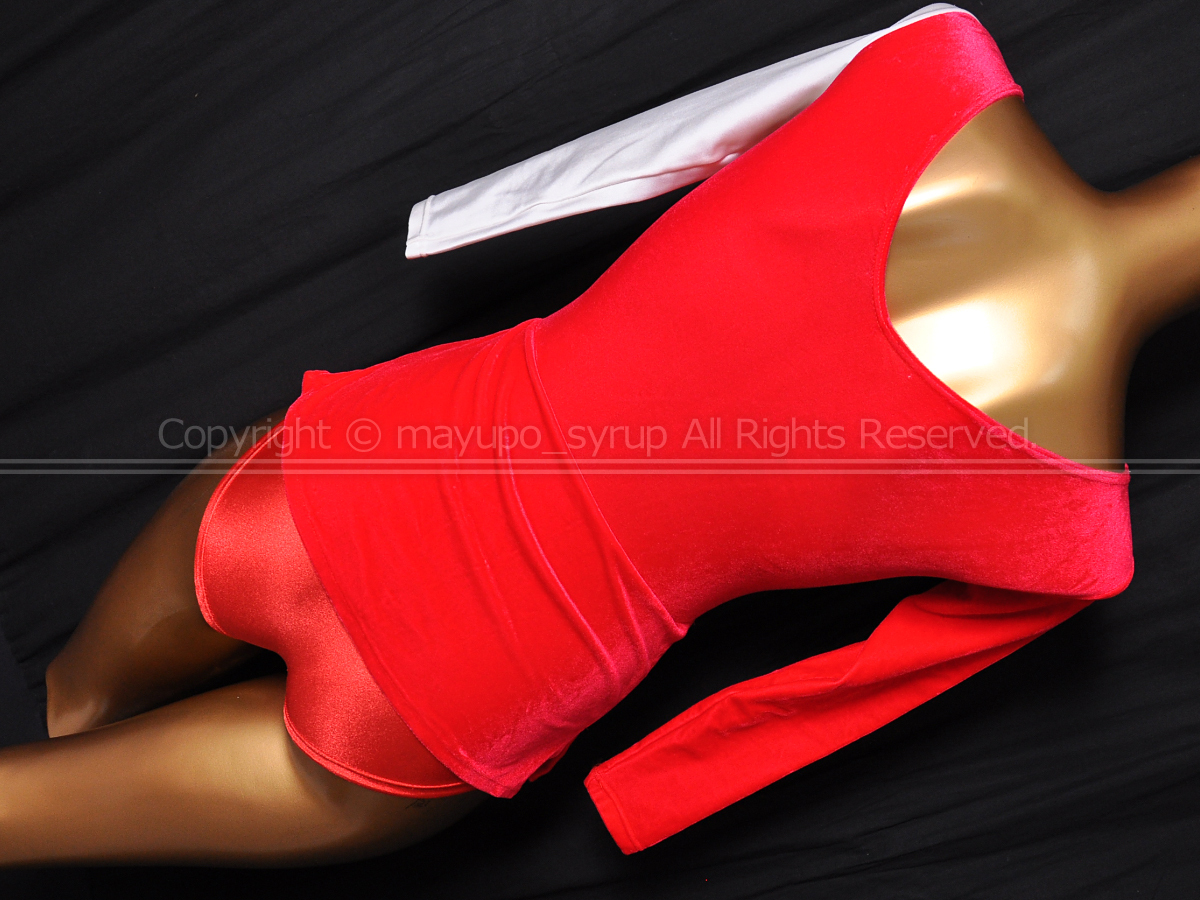 L1233-34*SASAKI Sasaki sport 7000 bell bed switch long sleeve skirt attaching Leotard red white Junior JL