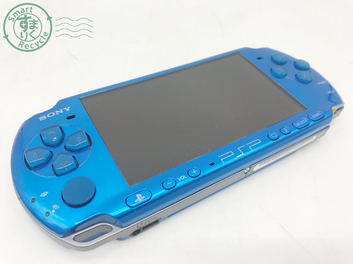 22402312035　▲ SONY playstation portable 本体 PSP-3000 ブルー 箱付き 充電器付き 中古_画像2