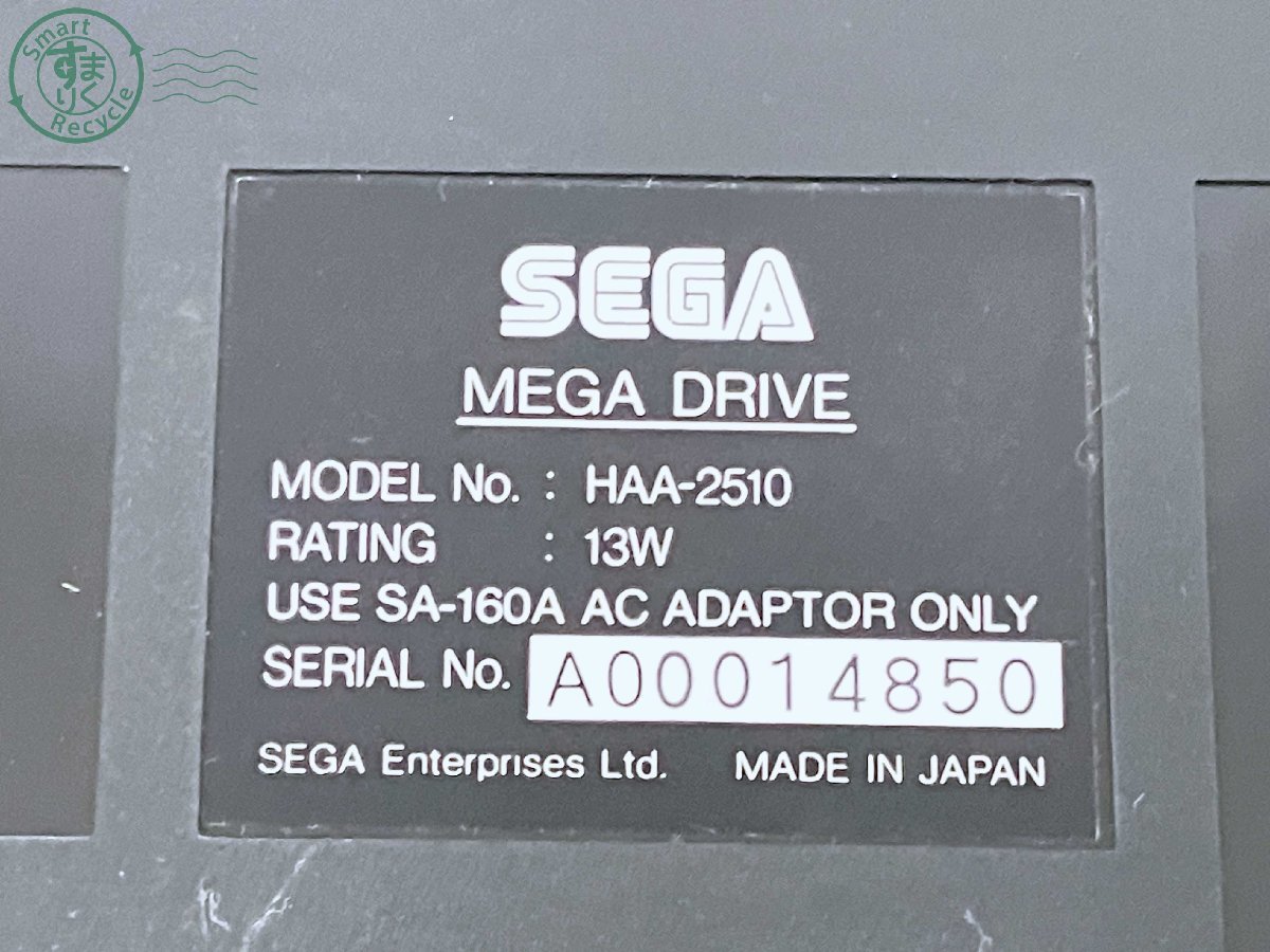 2403670370 ★ SEGA セガ MEGA DRIVE メガドライブ 16-BIT 本体 HAA-2510 コントローラー SJ-3500 ACアダプタ SA-160A ゲーム機 中古の画像4