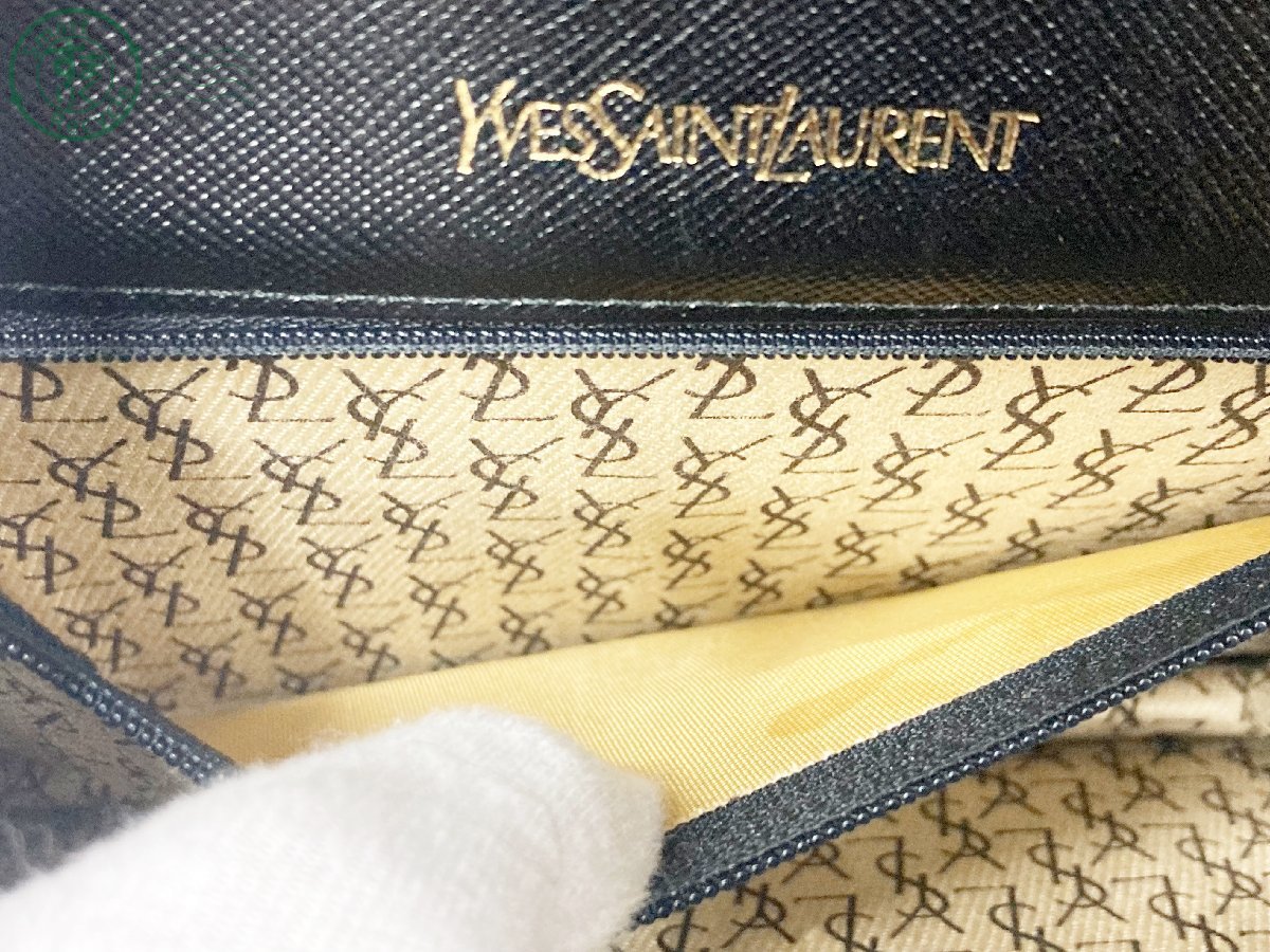 2403310642　♭ YVES SAINT LAURENT イヴ サンローラン YSL セカンドバッグ クラッチバッグ 鞄 カバン レザー ブラック レディース 中古_画像7